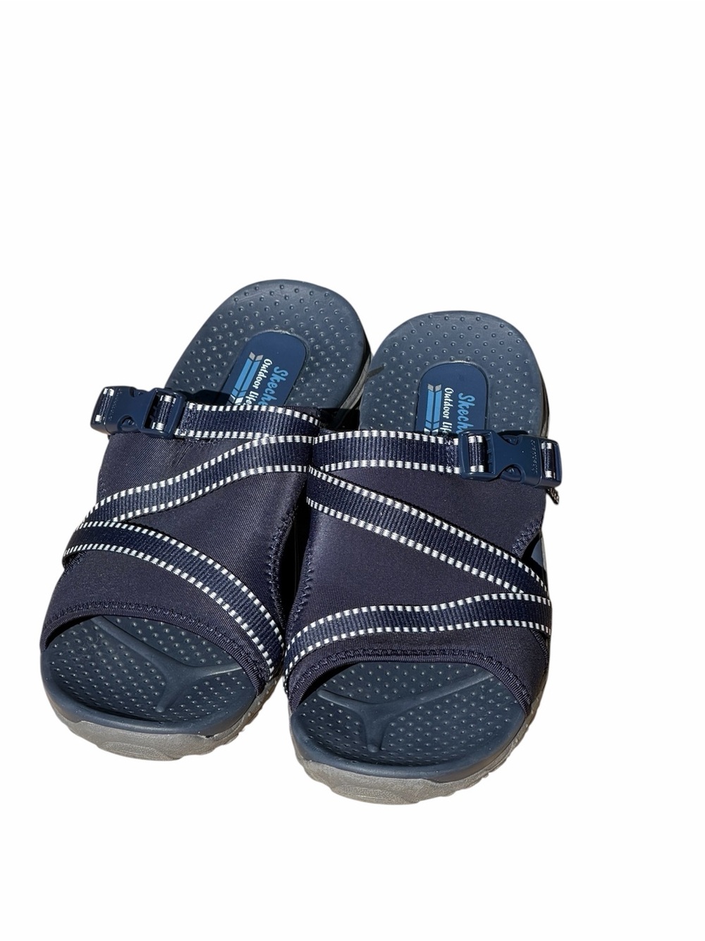 Skechers Navy Reggae -Full slide sandal - 9